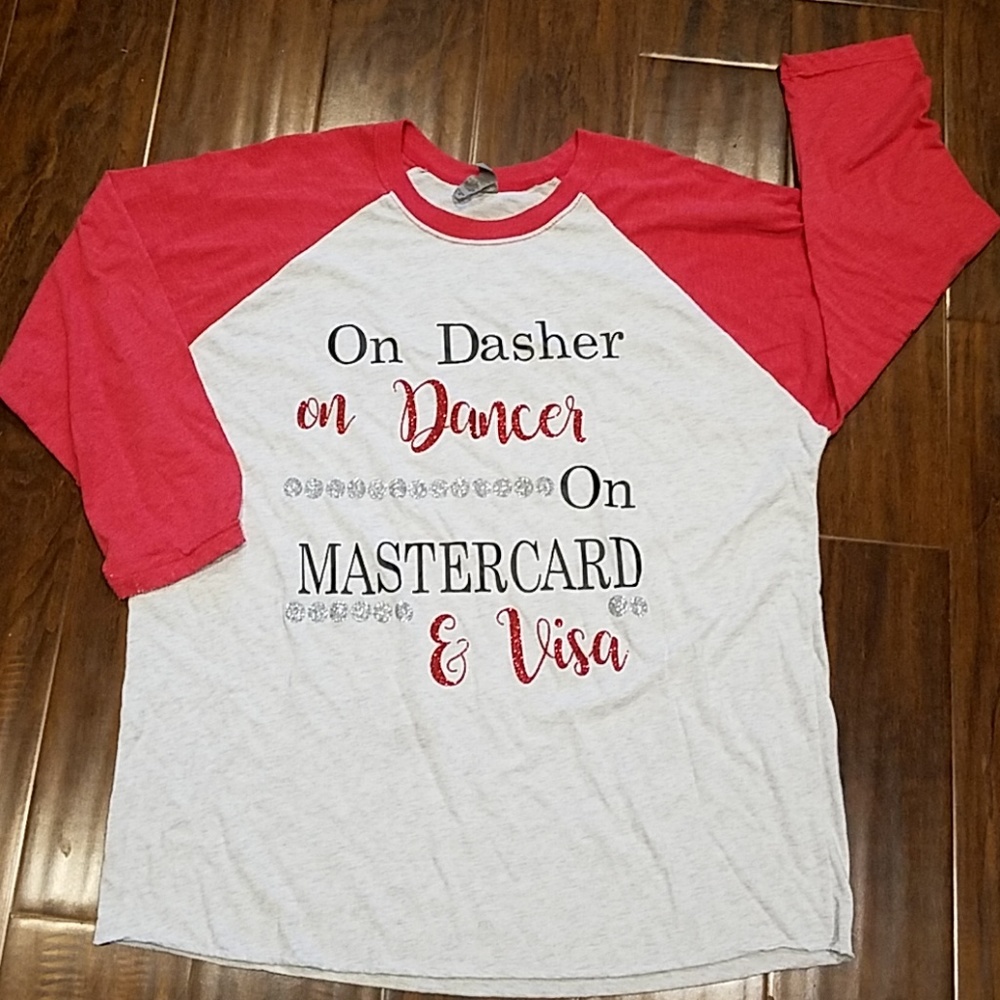 Ladies Christmas Raglan shirt